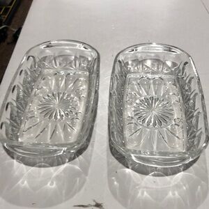 Reims set of 2 Crystal dishes